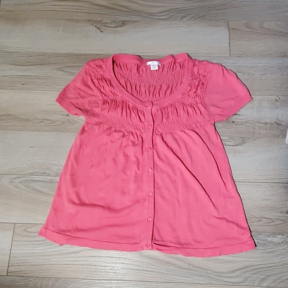 Xhilaration Sweaters - Pink Xhilaration Short Sleeve Crop Cardigan Xhilaration Sweaters - Pink Xhilaration Short Sleeve Crop Cardigan